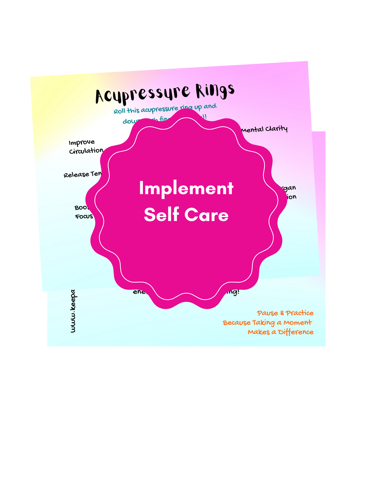 Pause & Practice Pouch-Self Care w/Acupressure Rings