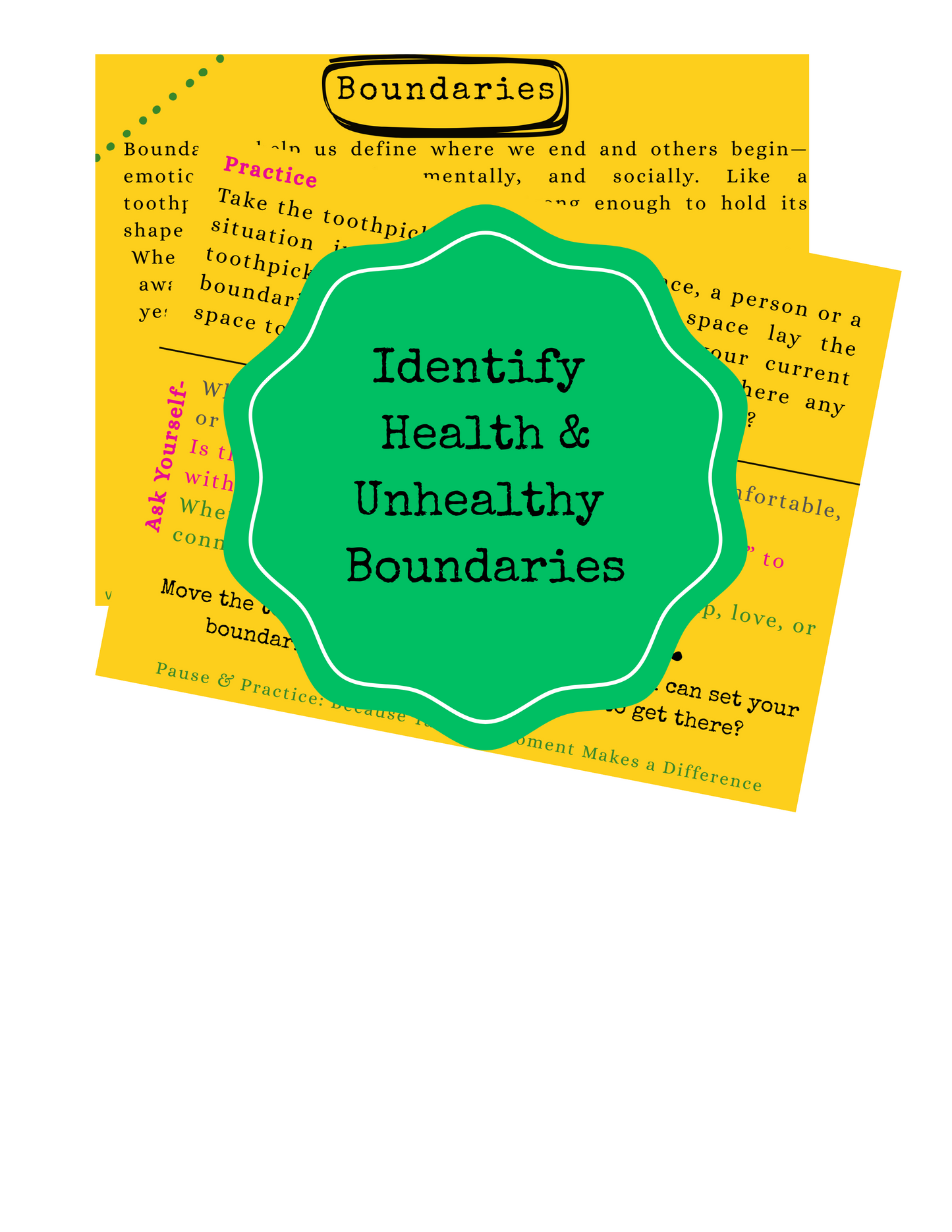 Pause & Practice Pouch- Boundaries Matter