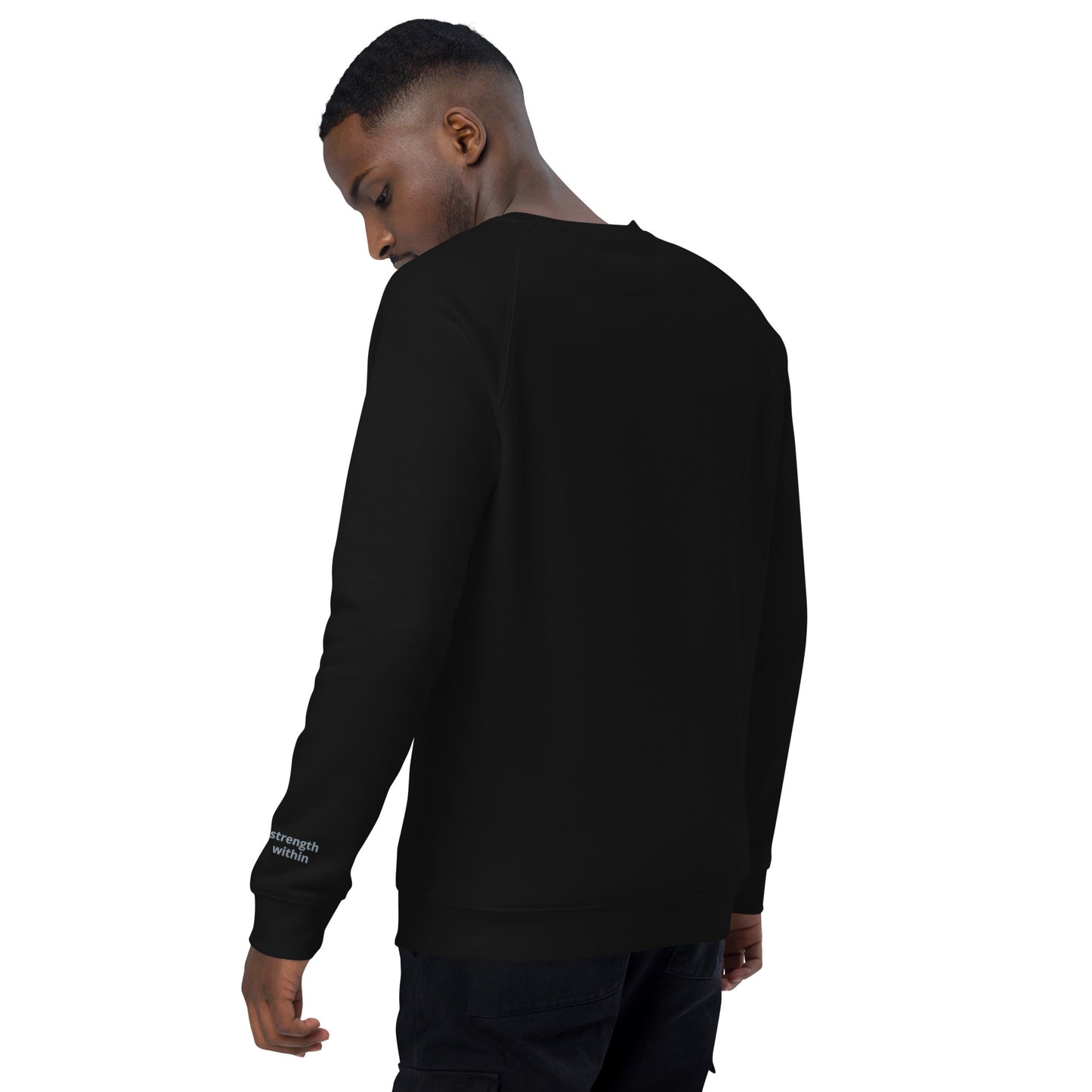 Bent Not Broken Unisex organic raglan sweatshirt