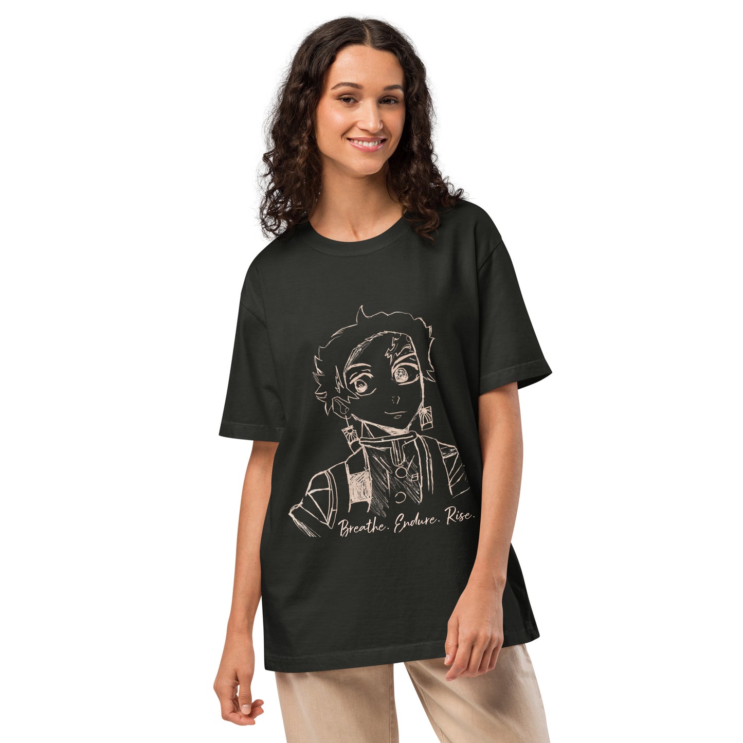 Endure. Embrace. Breathe. Unisex oversized t-shirt