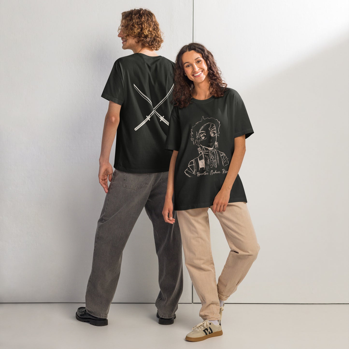 Endure. Embrace. Breathe. Unisex oversized t-shirt
